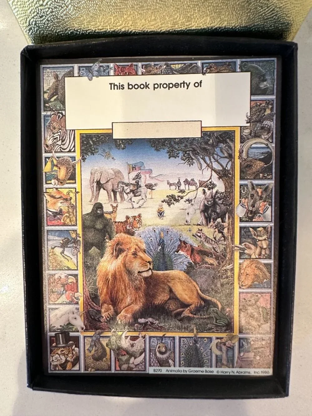 Vintage Antioch Publishing Self Stick Bookplates Animalia Animal Jungle Lion 19